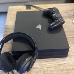 PS4 with Controller and Headset 