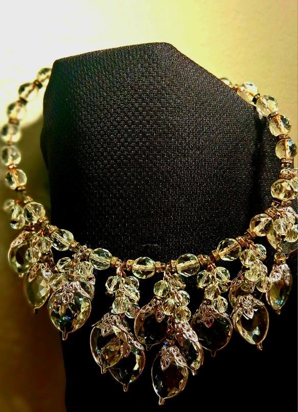 Weiss Crystal Wire Choker Necklace