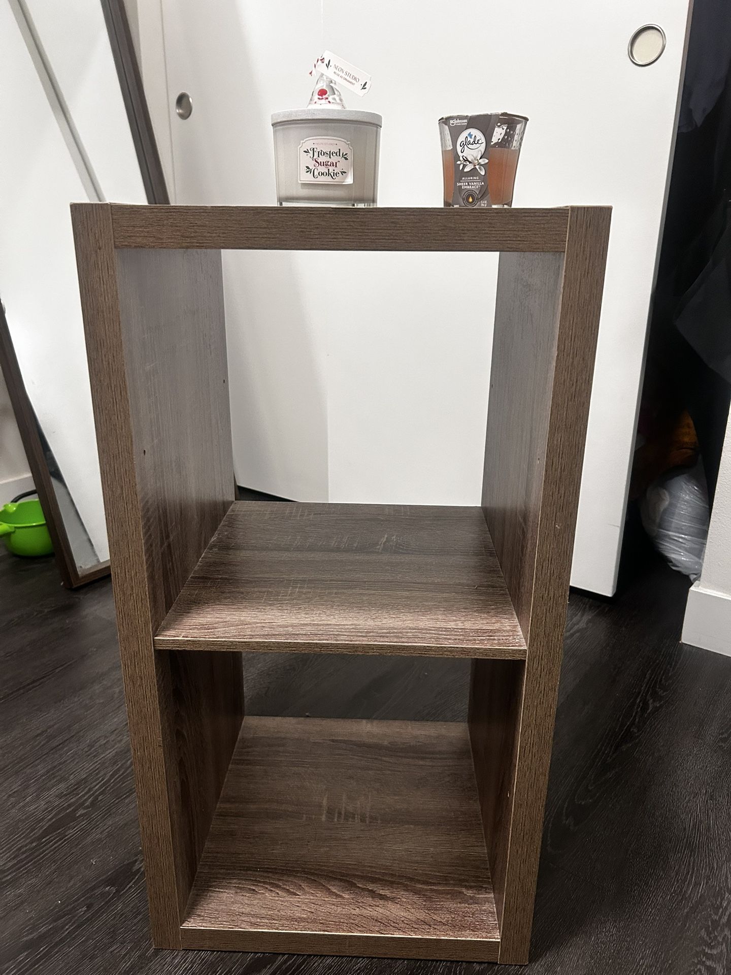 Night Stand/Small Bookshelf + Candles + Chairs