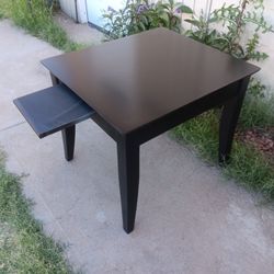 Single Black Side Or End Table 21".5H 26"W 23"D 