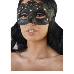 Black Vintage Lace Mask (3)