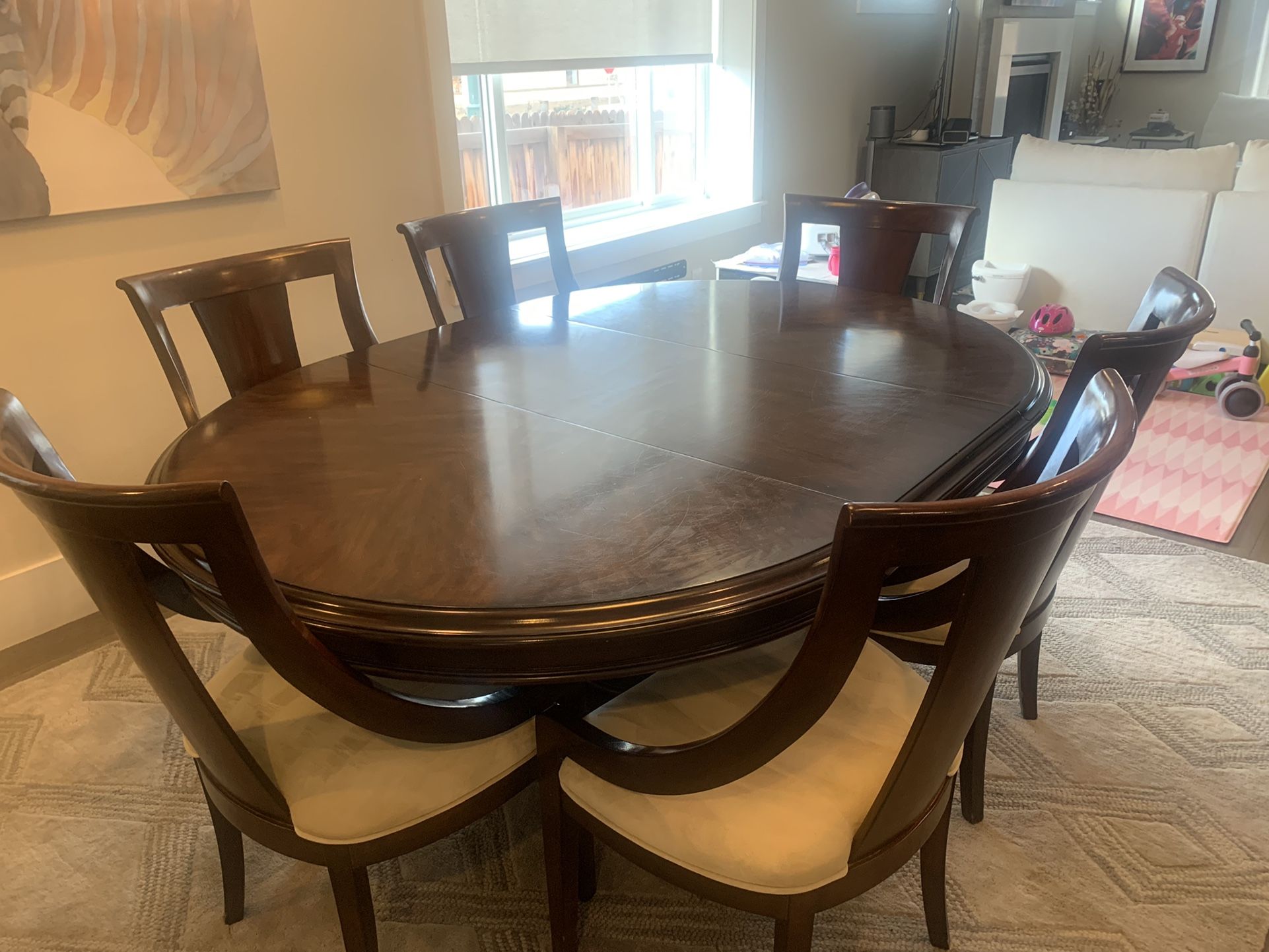 Gorgeous Bernhardt James Island Convertible Table With 6 Chairs