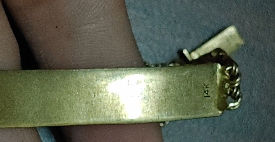 14k 2 Strand Heart Name Bracelet