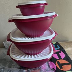Set De Tazones Servalier De Tupperware Son 4 Piezas 