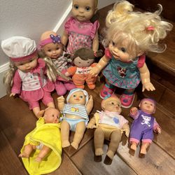 Bundle Of 9 Dolls