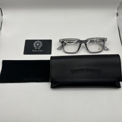 Grey Chrome Heart Glasses 