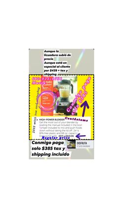 Princes house Vida sana High power Blender / Licuadora De Princess house