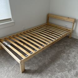 Neiden Pine Twin Bed Frame With Slates