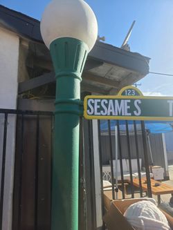Sesame Street Lamp Post with Street Sign