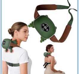 Neck Massager with Heat, Cordless 4D Bionic Kneading,LCD Screen Dog Neck and Shoulder Massager for Comfort, Relax Muscle Tension, Ergonomic for Home O