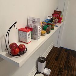 Long White Floating Shelf