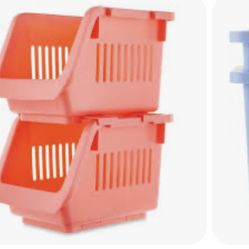 Stackable storage bins I have 8 for $10