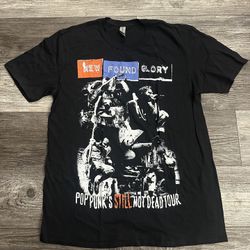 Men’s New Found Glory Shirt L Black Pop Punk’s Still Not Dead Tour 