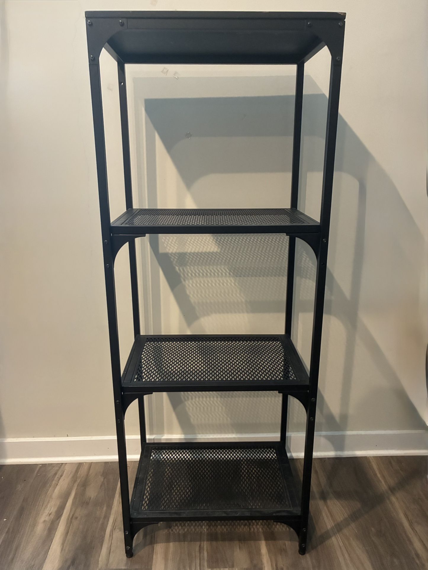 2 IKEA Fjallbo Metal Shelving Stand - Modern Industrial Style!
