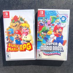 Super Mario RPG & Super Mario Wonder - Nintendo Switch - New Sealed