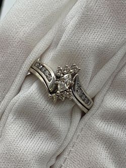 White gold diamond ring #31802
