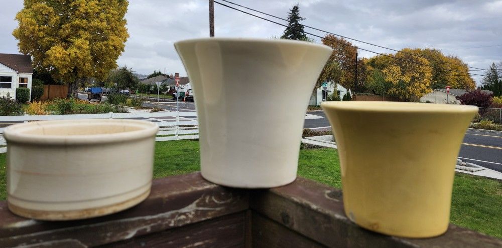 3 Vintage Planters