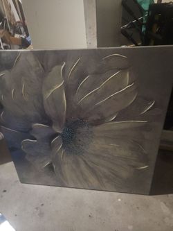 Large Floral Canvas Wall Art