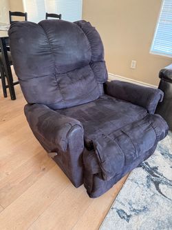 FREE - Single Recliner Chair - Suede Fabric - 89110