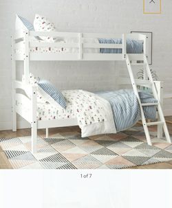 New in box twin over full bunk bed mattresses not included