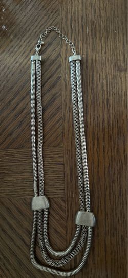 Silver Multi-Strand Chain Necklace