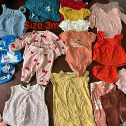 Baby girl clothes, 3 months size