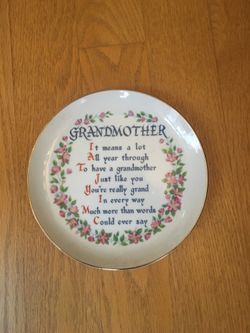 Grandmothers collector plate