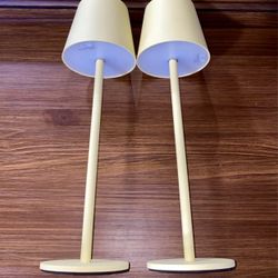 Faithorse Cordless LED Table Lamps, Rechargeable, 3 Light Modes, Baby Yellow