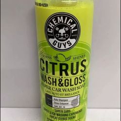 CHEMICAL GUYS CITRUS WASH & GLOW HYPER CAR WASH SOAP SHAMPOO 473ML