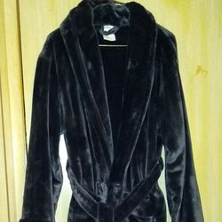 New Vellux Sheared Mink Charcoal Colored Bathrobe For Christmas! 