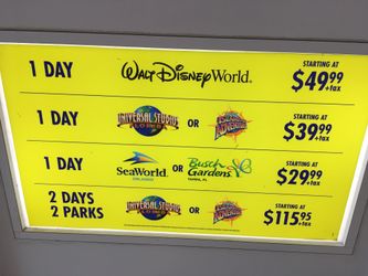 Tickets for Disney 50$