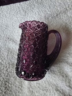 Vintage amethyst glass pitcher