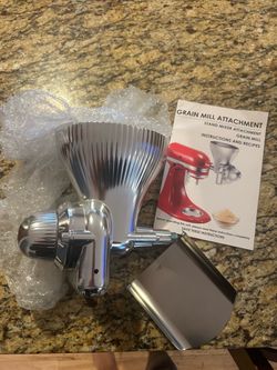 Grain mill for kitchenaid stand mixer