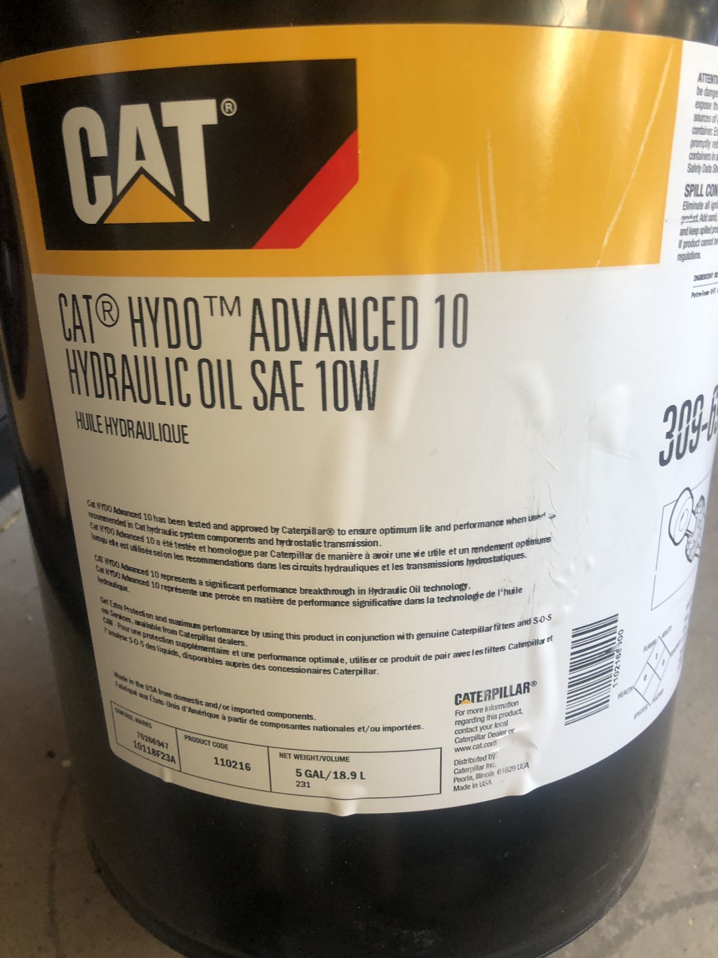 Caterpillar Cat Hydo Advanced 10 Hydraulic Fluid for Sale in Scottsdale, AZ OfferUp