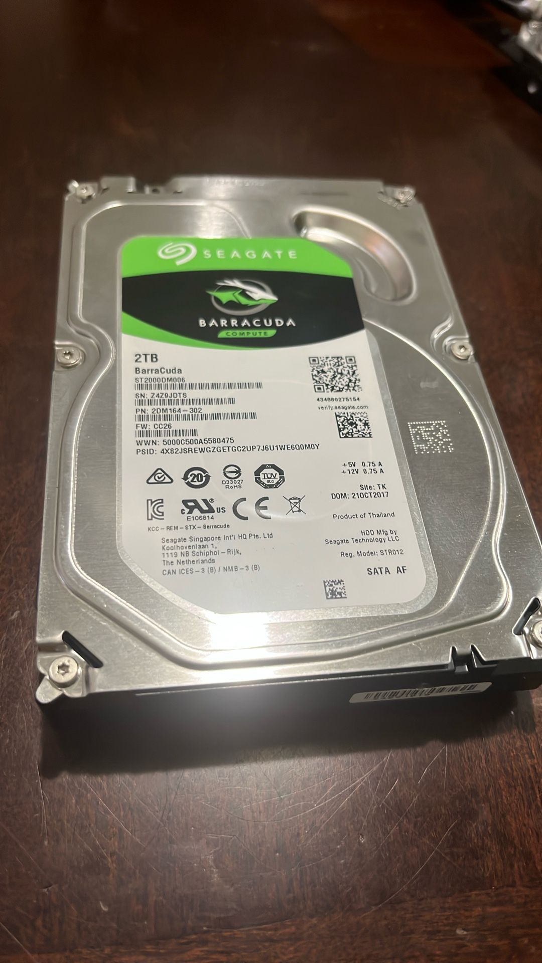 2TB Internal Hard Drive