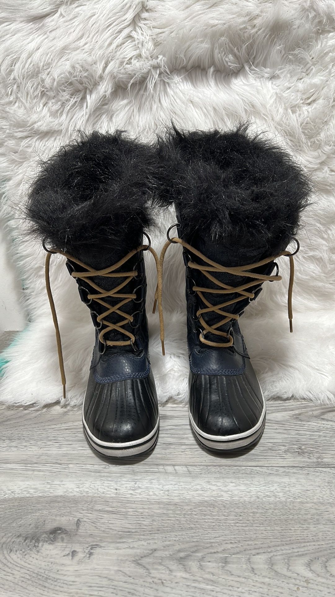 Sorel Tofino II Women's 8.5 Winter Snow Boots Blue Black NL2584 464 Waterproof