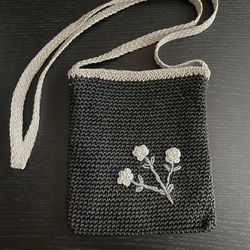 Crocheted Crossbody Bag Vintage By chateau