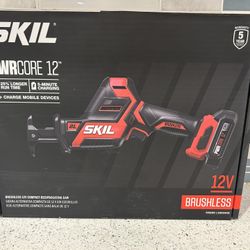 BRAND NEW SKIL 12-volt 2-Amp Variable Brushless Cordless Reciprocating Saw with Battery & Charger