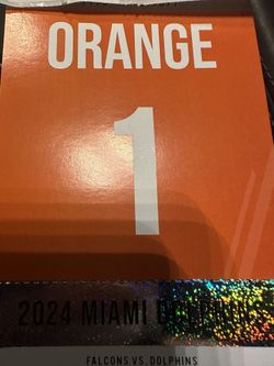 Miami Dolphins Orange Parking Pass Jaguars 8/23 