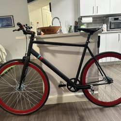 Fixie Single-Speed Bike – Large Frame – New Tires/Tubes/Grips + Phone Mount