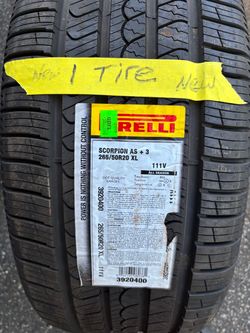1 brand new tire 265/50r20 pirelli scorpion as plus $100