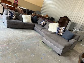 Fabric sectionals grey