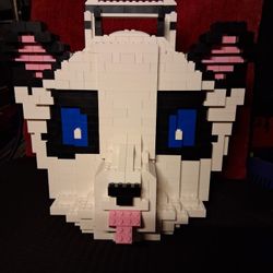 🐼 Original Panda Bust Sculpture – LEGO-Compatible MOC – Functional Art Container