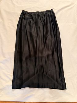 Sho Max Originals Black Satin Midi Skirt Size S
