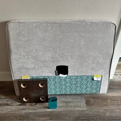 Lovesac Angled Side with Sky Grey Corded Velvet