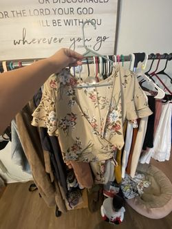 Cute Floral Crop Top