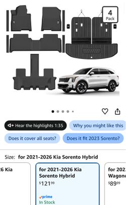 Kia sorento weather mats