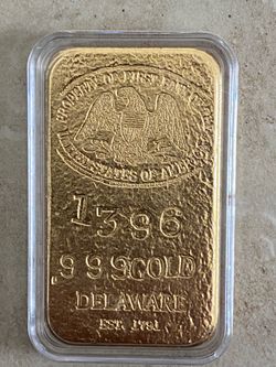 24k gold plated copper bar