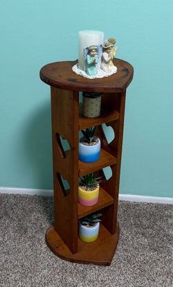 Wood - Free-Standing-  Heart Shelf with 3 Shelves - 11 3/4 W x 11 D x 26.5 H