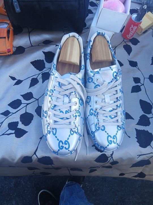 Gucci Ace Silver Shoes